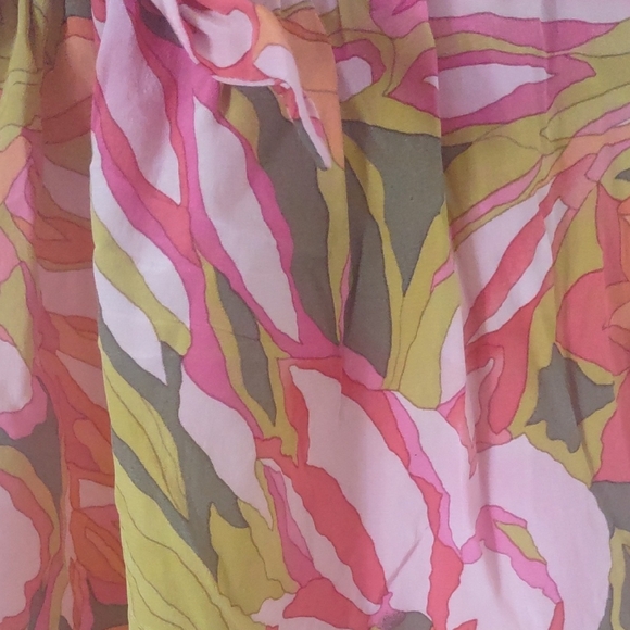 Alice & Trixie Strapless Dress - Pink, Orange and Green Floral - Size XS - Picture 3 of 8